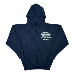 A**holes Live Forever Offended Drawstring Hoodie - Size Small